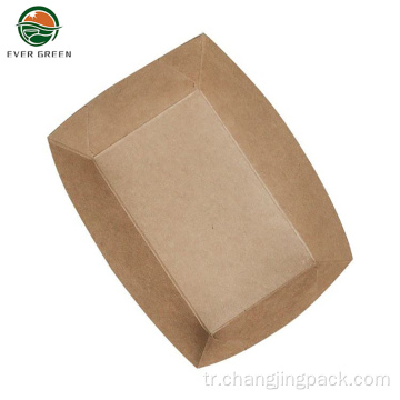 Tek Kullanımlık Çevre Dostu Takeaway Kraft Paper Gıda Ambalajı